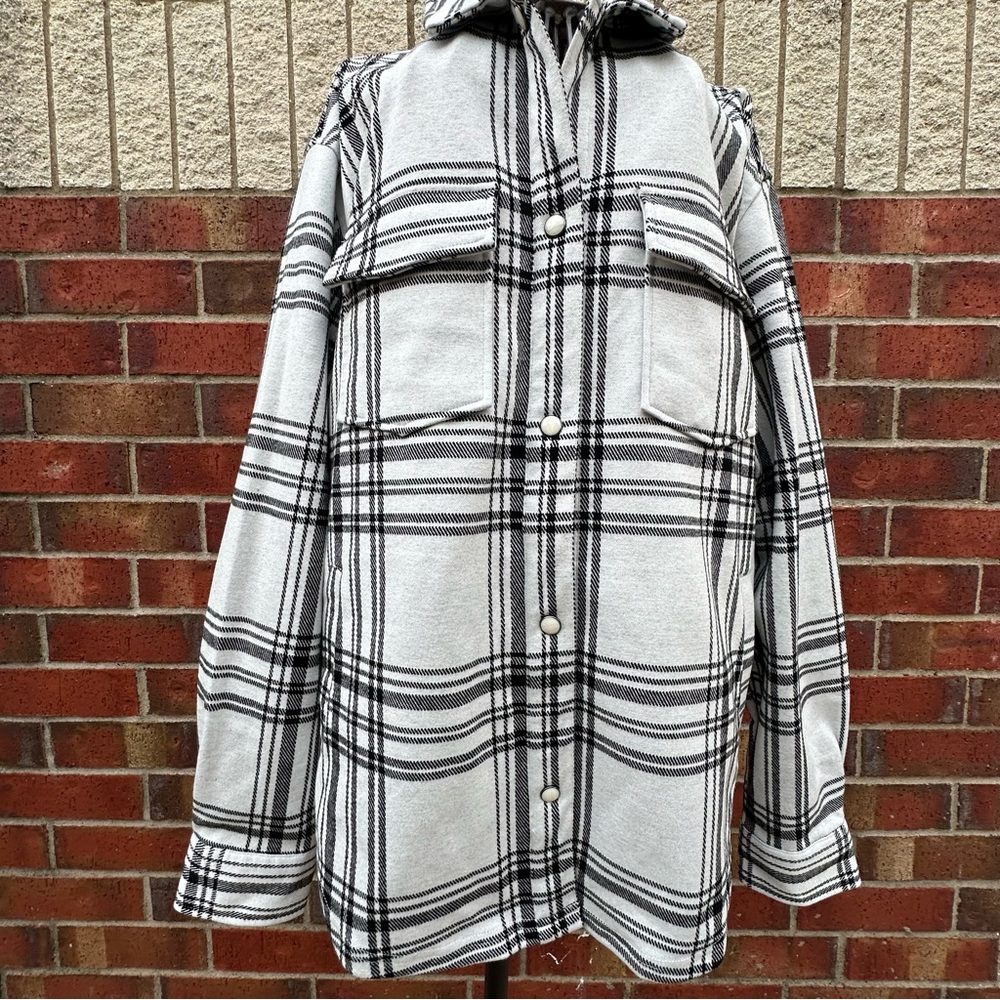 Flag & Anthem Dry Good Supply NWT Men’s Plaid Snap-Up Shirt Jacket Flannel Sz L